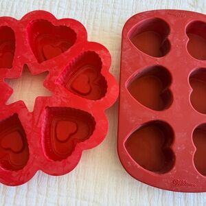 Red Heart Silicone Baking Molds